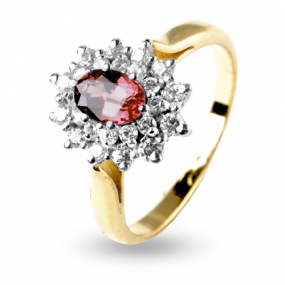 Bague rubis et diamants