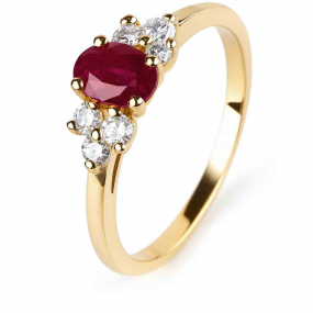 Bague rubis et Diamants similaire