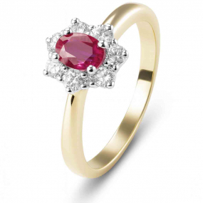 Bague rubis et Diamants similaire