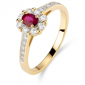 Bague rubis et Diamants similaire