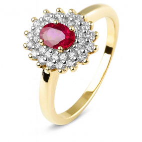 Bague rubis et Diamants similaire