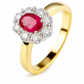 Bague rubis et Diamants similaire