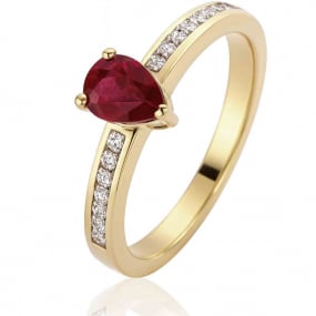 Bague rubis et Diamants similaire