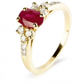 Bague rubis et Diamants similaire