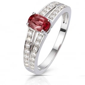 bague rubis et diamants similaire