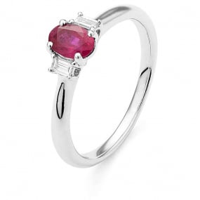 Bague Rubis et diamants similaire
