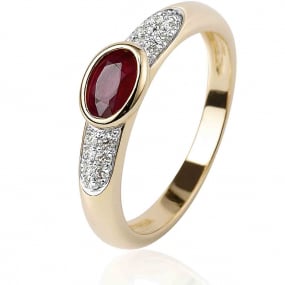 Bague rubis et Diamants similaire