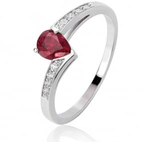 Bague rubis et Diamants similaire
