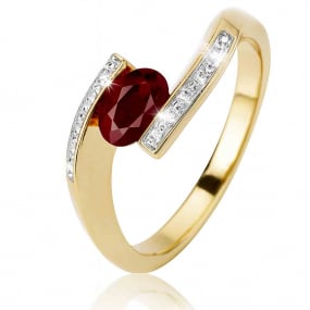 Bague rubis et Diamants similaire