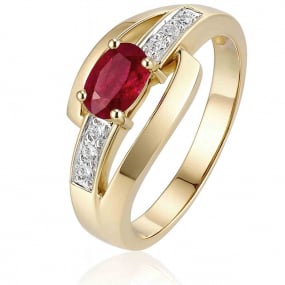 Bague rubis et Diamants similaire