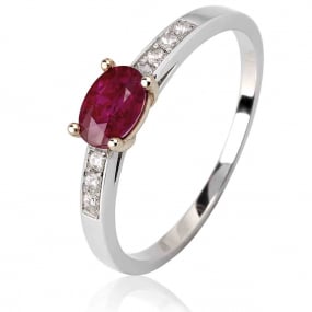 Bague rubis et Diamants similaire