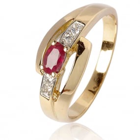 Bague rubis et Diamants similaire