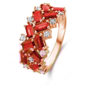 Bague Rubis et Diamants similaire