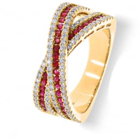 Bague Rubis et Diamants similaire