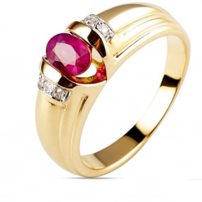 bague rubis et diamants similaire