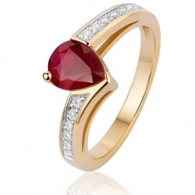 Bague rubis et Diamants similaire