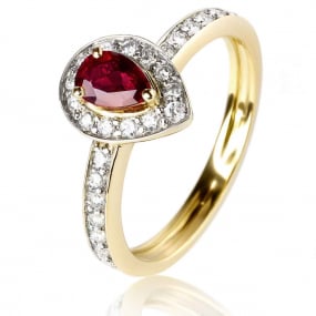 bague rubis et diamants similaire