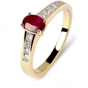 bague rubis et diamants similaire