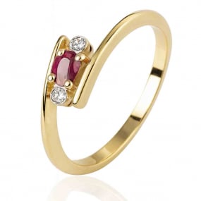 Bague rubis et Diamants similaire