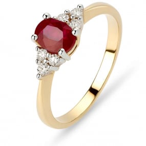 bague rubis et diamants similaire