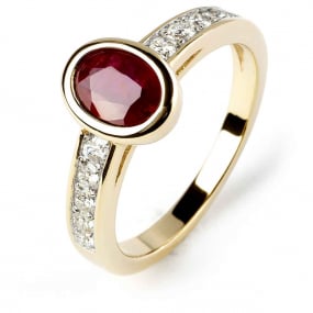 bague rubis et diamants similaire