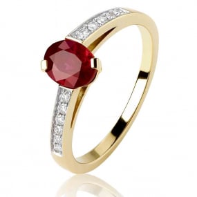 Bague rubis et Diamants similaire