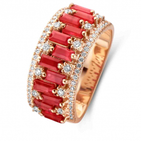 Bague Rubis et Diamants