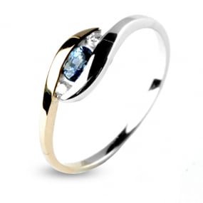 Bague saphir 0.46 ct  et diamants 0.04 similaire