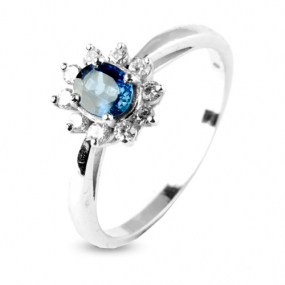 Bague saphir 0.50 ct sertie de diamants similaire