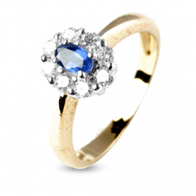 Bague saphir 0.50 ct sertie de diamants similaire
