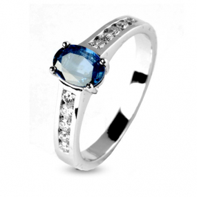 Bague saphir 1 carat sertie de diamants similaire