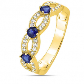 Bague Saphir et Diamants