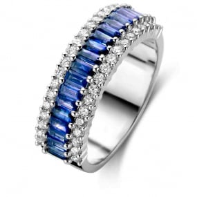 Bague saphir et Diamants similaire