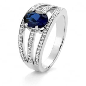 Bague Saphir et Diamants similaire
