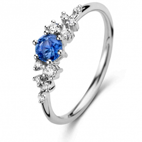 Bague saphir et Diamants