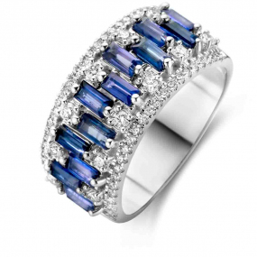 Bague saphir et Diamants