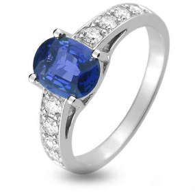 Bague Saphir et Diamants