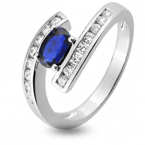 Bague Saphir et Diamants