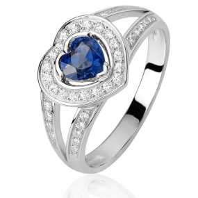 Bague saphir et diamants similaire