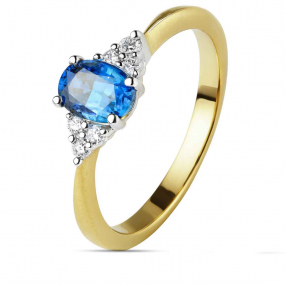 Bague saphir et diamants similaire