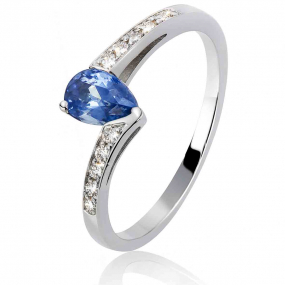 Bague saphir et diamants similaire