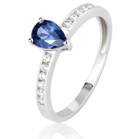 Bague saphir et diamants similaire