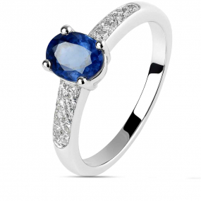 Bague saphir et diamants similaire