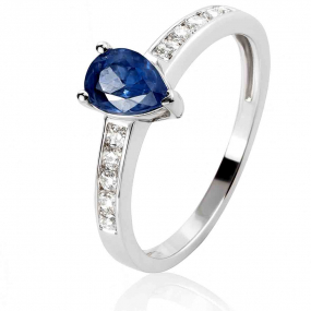 Bague saphir et diamants similaire
