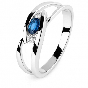 Bague saphir et diamants similaire