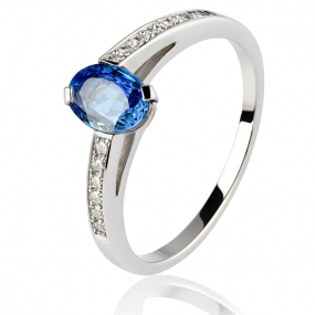Bague saphir et diamants similaire