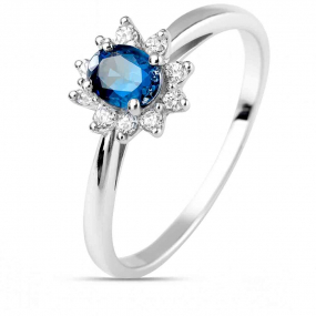 Bague saphir et diamants similaire
