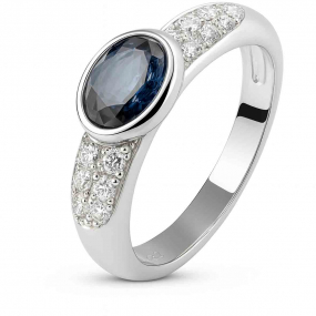 Bague Saphir et diamants similaire