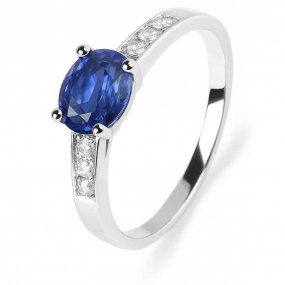 Bague saphir et diamants similaire