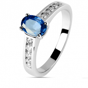 Bague saphir et diamants similaire